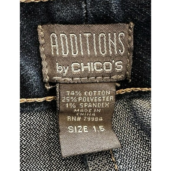 Additions by Chico's Darkwash Jean Shorts Women's Size 1.5 - Picture 3 of 4
